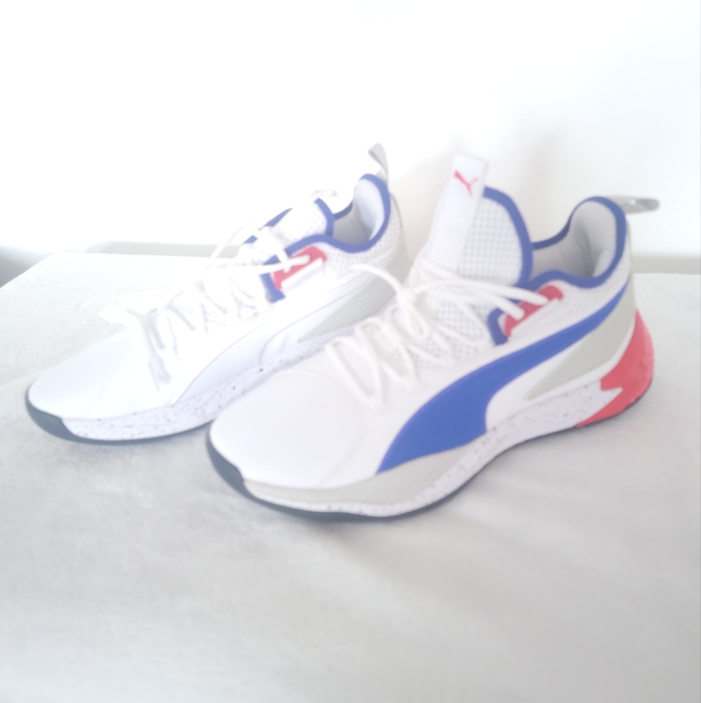 New Puma White and Blue Sneakers size 10